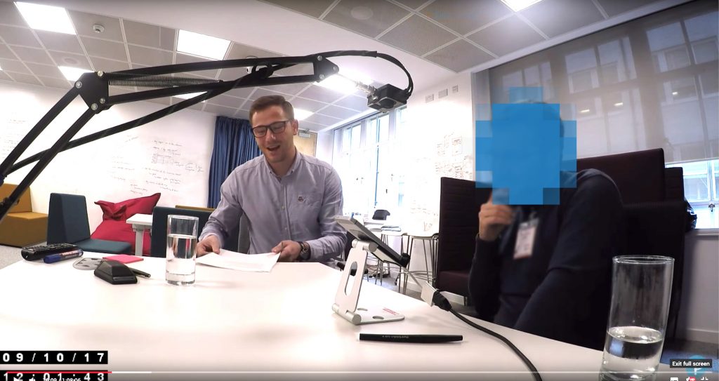 Myself conducting usability testing sessions